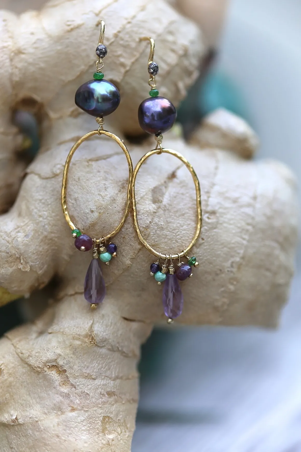 Boucles Amma violet